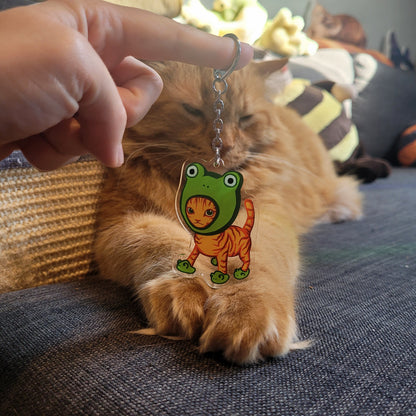 froggie cat keychain