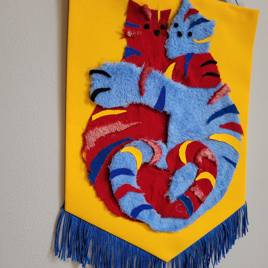 cats hugging banner
