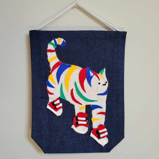 rainbow shoe cat banner