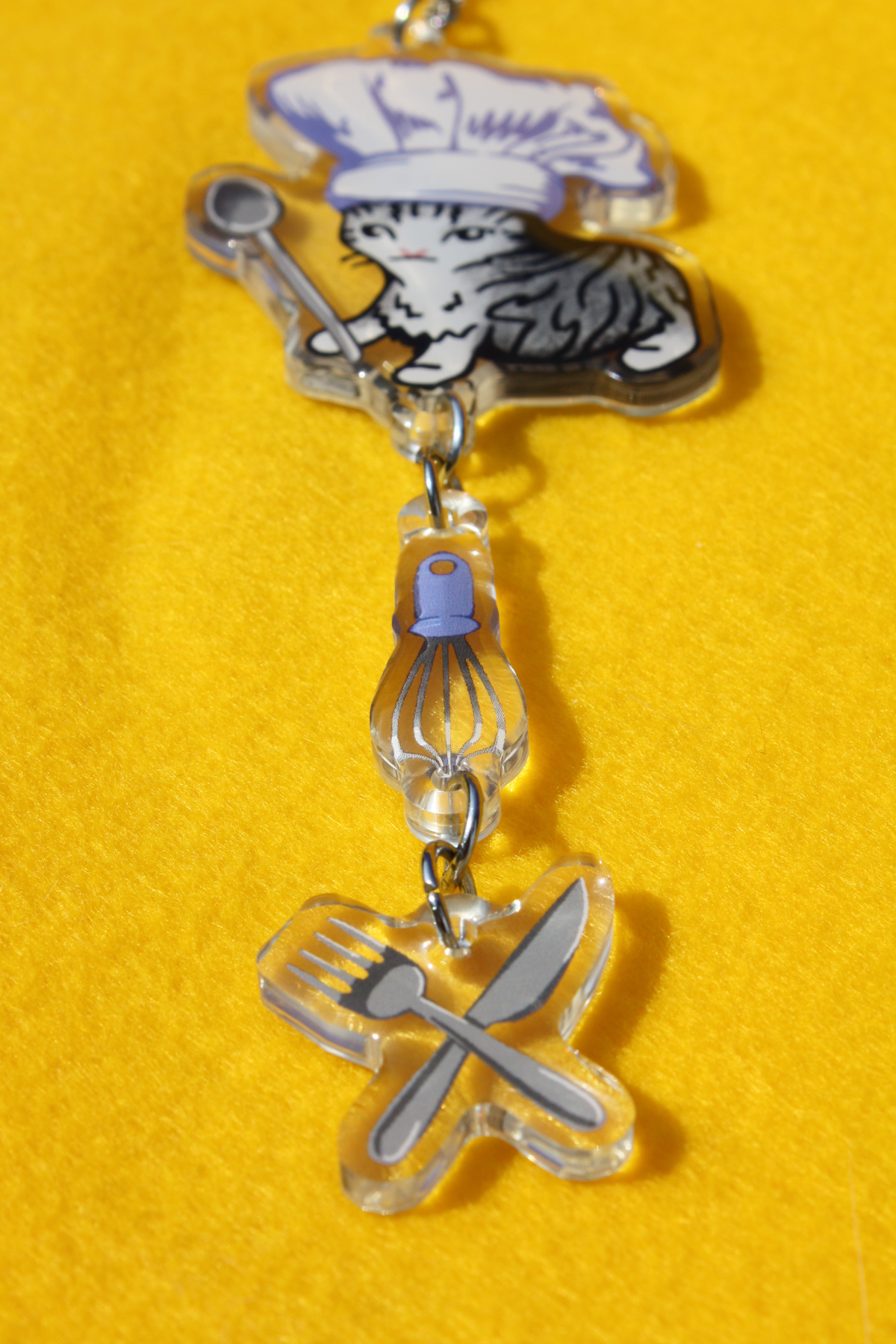 chef cat keychain