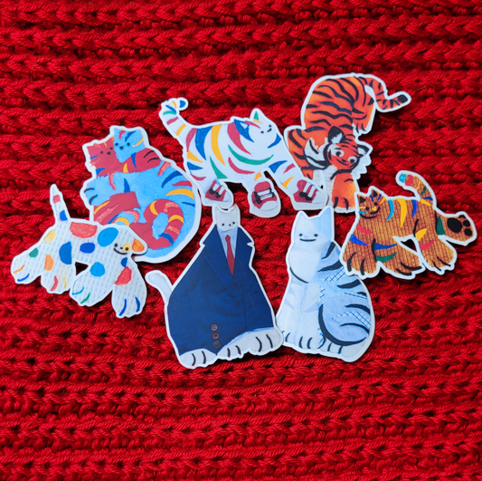 felt creature sticker pack