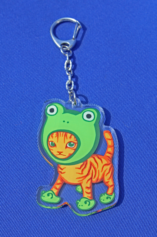 froggie cat keychain