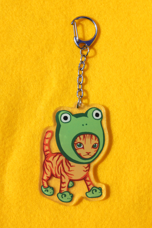 froggie cat keychain