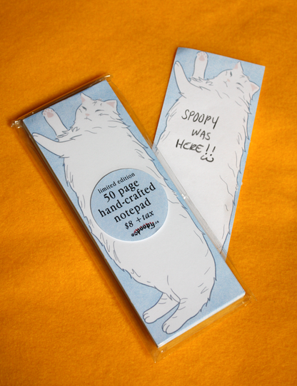 hand-crafted kitty notepad